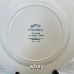 JOHNSON BROS Old Britain Castles Pink Christmas Green Tree 10.5 DINNER PLATE