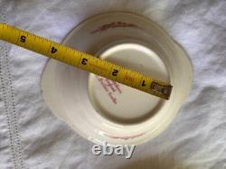 JOHNSON BROS. Old Britain Castles Pink Flat Cream Soup Bowl & Saucer Set Of 6