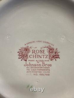 JOHNSON BROS ROSE CHINTZ SOUP TUREEN Pink Roses