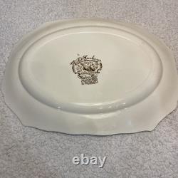 JOHNSON BROS WILD TURKEY WINDSOR WARE NATIVE AMERICAN PLATTER Made In England