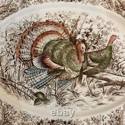 JOHNSON BROS WILD TURKEY WINDSOR WARE NATIVE AMERICAN PLATTER Made In England