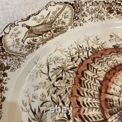 JOHNSON BROS WILD TURKEY WINDSOR WARE NATIVE AMERICAN PLATTER Made In England
