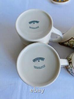 JOHNSON BROTHERS Bros Lemon Tree 5 Piece Set Teapot Sugar Milk Mugs Made England