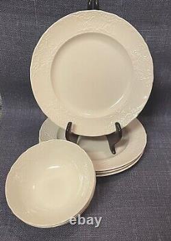 JOHNSON BROTHERS-Richmond White 4/Dinner Plates10 and 4/Salad Bowls6.25