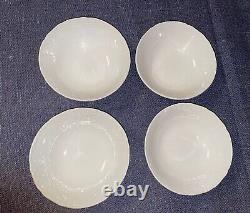 JOHNSON BROTHERS-Richmond White 4/Dinner Plates10 and 4/Salad Bowls6.25