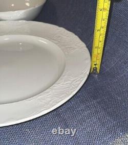 JOHNSON BROTHERS-Richmond White 4/Dinner Plates10 and 4/Salad Bowls6.25