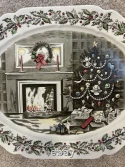 Johnson Bros 20x16 Serving Platter Merry Christmas England