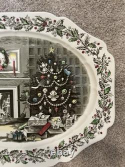 Johnson Bros 20x16 Serving Platter Merry Christmas England