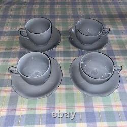 Johnson Bros 23 Piece Breakfast Set For 2 Greydawn Blue Scalloped Rimmed