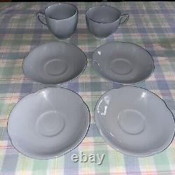 Johnson Bros 23 Piece Breakfast Set For 2 Greydawn Blue Scalloped Rimmed