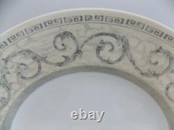 Johnson Bros Acanthus Dinner Plates (six) Gorgeous Neutral Hue Grey & Taupe