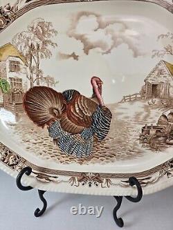 Johnson Bros Barnyard King Thanksgiving Turkey Turkey Platter 21 1/2 inch