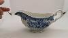 Johnson Bros Blue And White China Coaching Scenes Gravy Boat