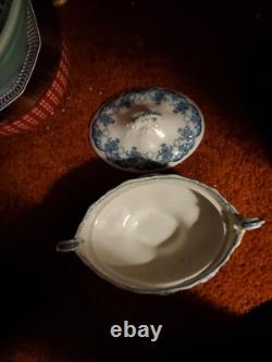 Johnson Bros Blue Dartmouth Oval Covered Casserole Early Rare pattern
