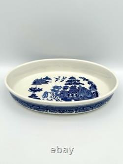 Johnson Bros Blue Willow Oval Baker, 11 3/4