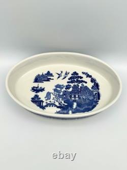 Johnson Bros Blue Willow Oval Baker, 11 3/4