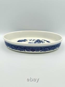 Johnson Bros Blue Willow Oval Baker, 11 3/4