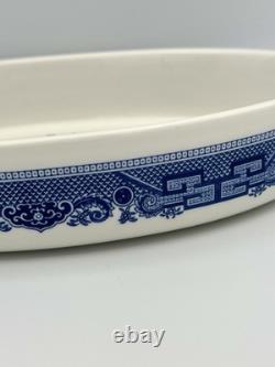 Johnson Bros Blue Willow Oval Baker, 11 3/4