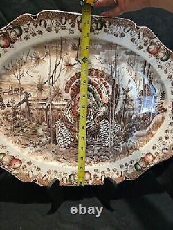 Johnson Bros Brothers His Majesty Thanksgiving Day Dinner Turkey Platter Plate