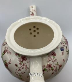 Johnson Bros Brothers Rose Chintz Pink Teapot Vintage Made in England
