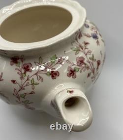 Johnson Bros Brothers Rose Chintz Pink Teapot Vintage Made in England