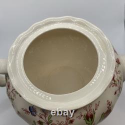 Johnson Bros Brothers Rose Chintz Pink Teapot Vintage Made in England