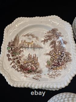 Johnson Bros Castle on the Lake Dinner service 40 pieces England transfer ware