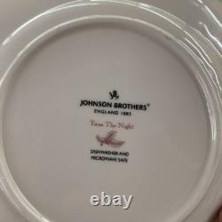 Johnson Bros China Christmas'Twas The Night England 1883 2-5pc Place Settings