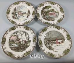Johnson Bros China FRIENDLY VILLAGE Mixed Motifs 4-Set Buffet Dinner Plates 10