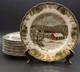 Johnson Bros China Friendly Village School House Lot Of 12 Dinner Plates 10