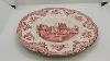 Johnson Bros China Red And White Blarney Castle Dinner Plate