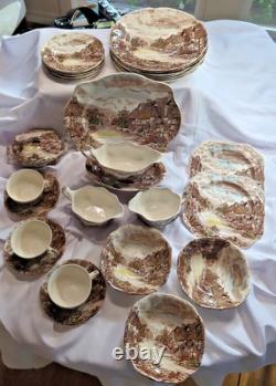 Johnson Bros China Set Olde English Countryside 29 Pieces Made In England