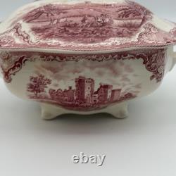 Johnson Bros Classic Old Britain Castles Pink Soup Tureen-no Ladle Small Crack