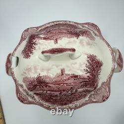 Johnson Bros Classic Old Britain Castles Pink Soup Tureen-no Ladle Small Crack