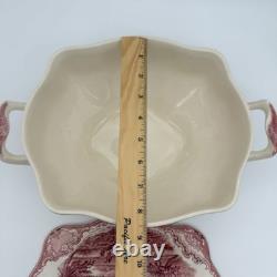 Johnson Bros Classic Old Britain Castles Pink Soup Tureen-no Ladle Small Crack