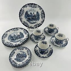 Johnson Bros Coaching Scenes Service For 4 Place Setting China England 16pcs