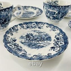 Johnson Bros Coaching Scenes Service For 4 Place Setting China England 16pcs