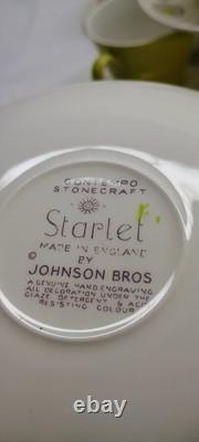 Johnson Bros Contempo Stonecraft Starlet MCM Atomic Retro Dinnerware UltraRare