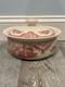 Johnson Bros Covered Casserole Bowl England Old Britain Castles Pink Since 1883