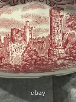 Johnson Bros Covered Casserole Bowl England Old Britain Castles Pink Since 1883