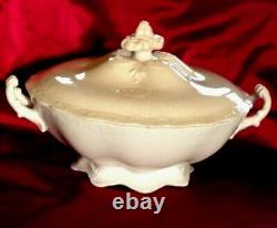 Johnson Bros Covered Tureen Patent Mark 1902 Nominal 9 White Porcelin Delicate