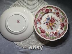 Johnson Bros Dorchester Dinner Plates Set of 4 England Floral Transferware