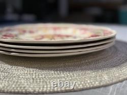 Johnson Bros Dorchester Dinner Plates Set of 4 England Floral Transferware