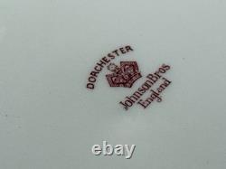 Johnson Bros Dorchester Dinner Plates Set of 4 England Floral Transferware