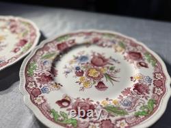 Johnson Bros Dorchester Dinner Plates Set of 4 England Floral Transferware