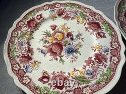 Johnson Bros Dorchester Dinner Plates Set of 4 England Floral Transferware