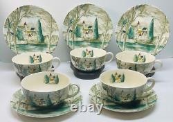 Johnson Bros Dream TownLot of 5 Sets of 8oz Cup & Saucer (10 pieces) Vintage