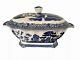 Johnson Bros. Earthenware Blue Willow Blue & White Large Covered Tureen