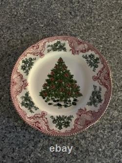 Johnson Bros England 1883 Old Britain Castles 10.5 Dinner PlateChristmas Tree