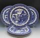 Johnson Bros England 1883 Set Of 6 Dinner Plates Willow Pattern 11 Blue & White